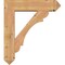 Ekena Millwork Olympic Arts and Crafts Smooth Bracket w/ Offset Brace, Western Red Cedar, 7 1/2"W x 30"D x 34"H BKT0806X30X34OLY03SWR - alternate 4